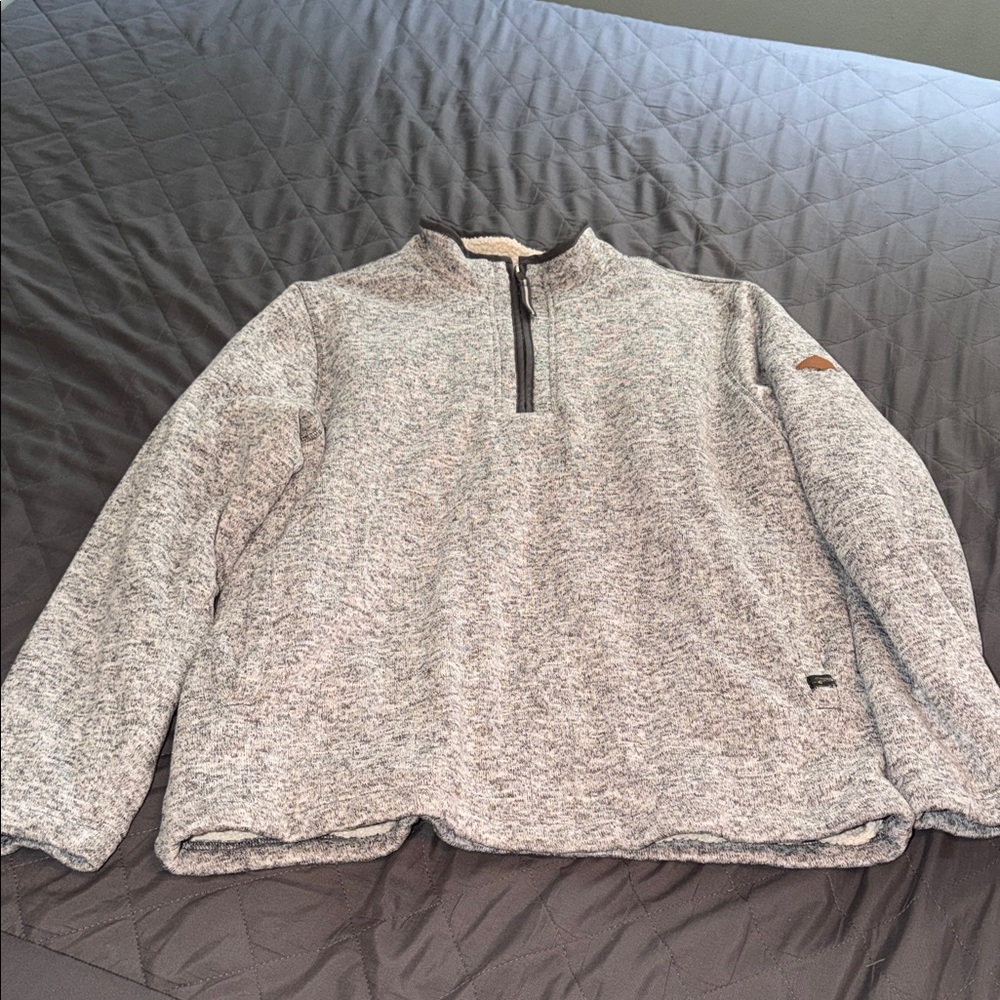 Orvis Men's Heathered Gray Zip-Up Sweater